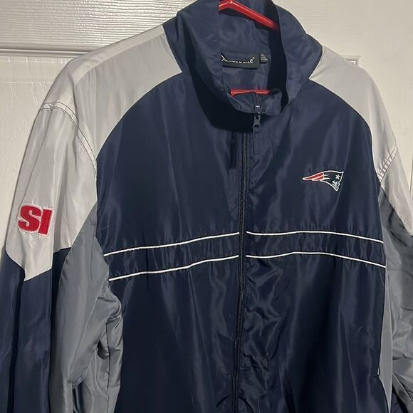 🔥🔥 Vintage NEW ENGLAND PATRIOTS SI NFL Windbreaker Jacket - EXCELLENT - Sz XL - Picture 2 of 10